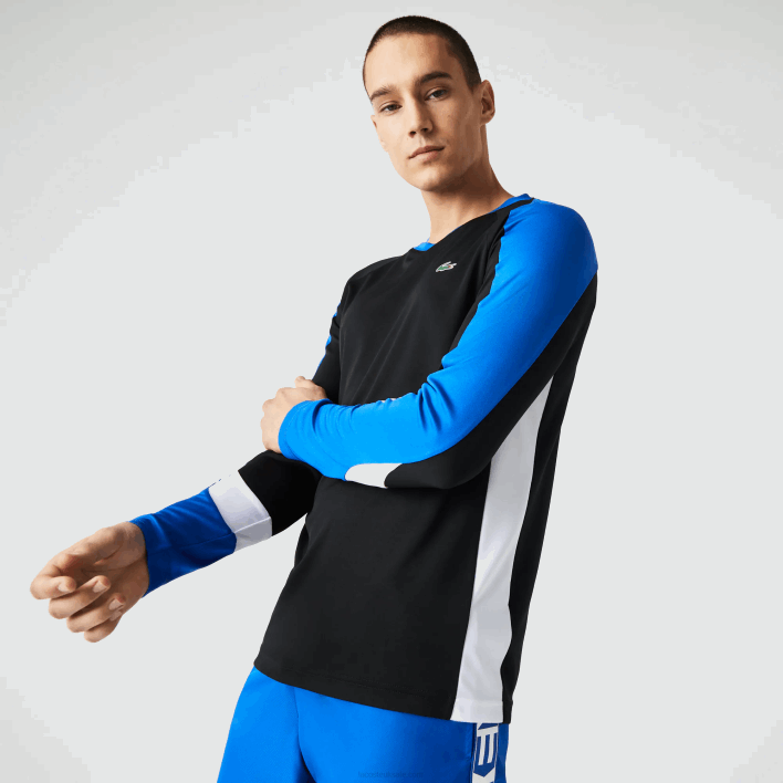 Lacoste SPORT Tennis T-Shirt 646T753 Black Blue White ZFZ Men