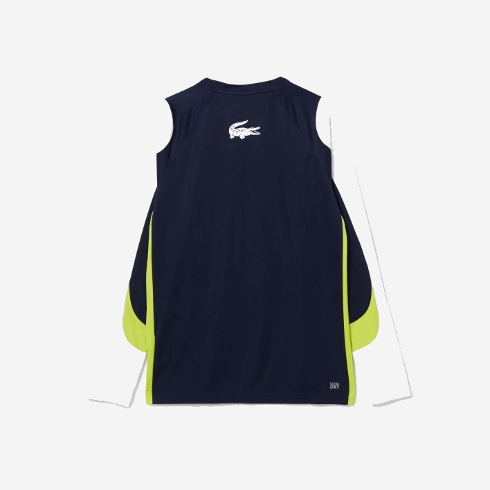 Lacoste SPORT Tennis T-Shirt 646T754 Navy Blue Yellow White 692 Men