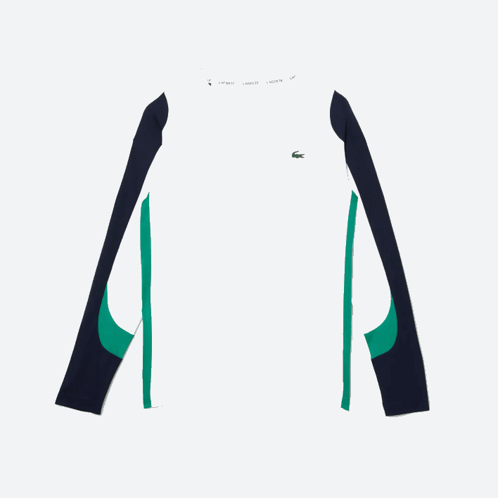 Lacoste SPORT Tennis T-Shirt 646T755 White Green Navy Blue YH9 Men
