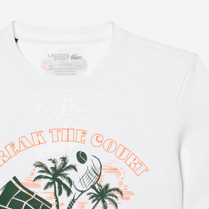 Lacoste Sport Miami Open Edition T-shirt 646T213 White 001 Men