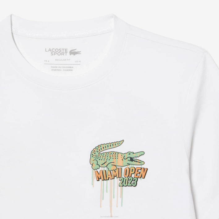 Lacoste Sport Miami Open Edition T-shirt 646T215 White 001 Men