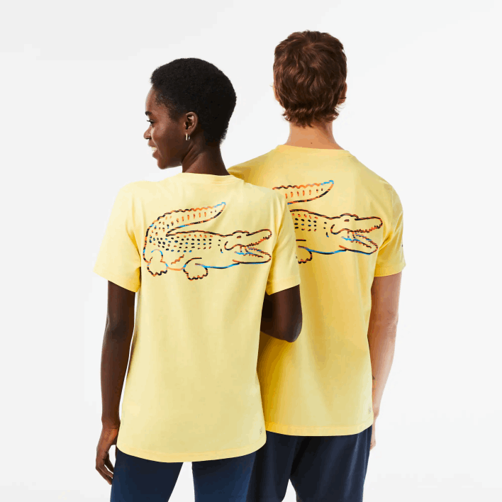 Lacoste Sport Miami Open Edition T-shirt 646T216 Yellow 107 Men
