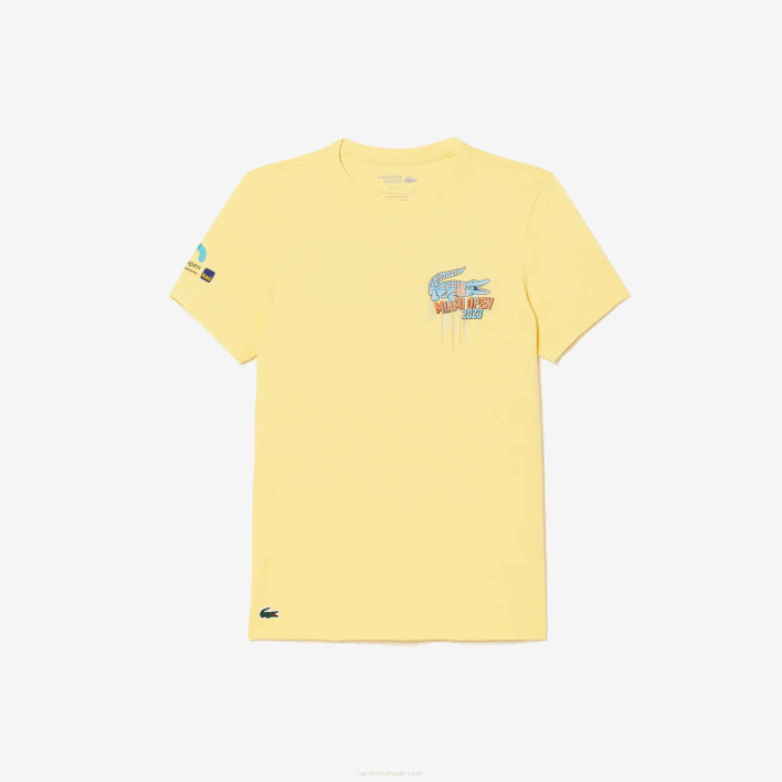 Lacoste Sport Miami Open Edition T-shirt 646T216 Yellow 107 Men