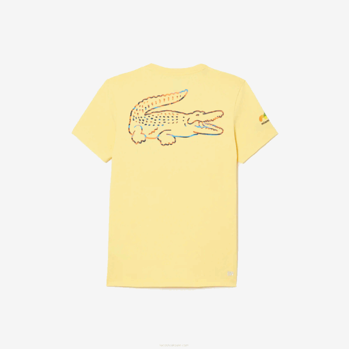 Lacoste Sport Miami Open Edition T-shirt 646T216 Yellow 107 Men