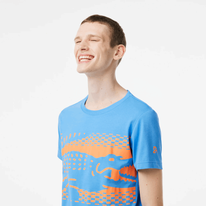 Lacoste Tennis x Novak Djokovic T-Shirt 646T152 Blue L99 Men
