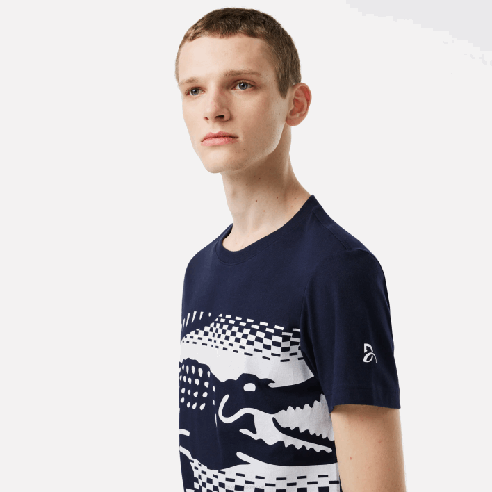 Lacoste Tennis x Novak Djokovic T-Shirt 646T153 Navy Blue 166 Men
