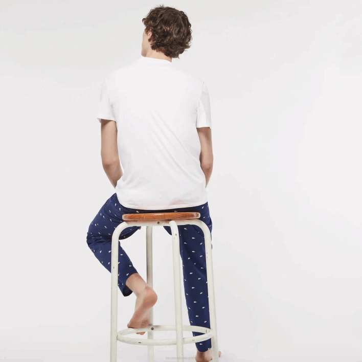 Lacoste V-Neck Cotton Lounge T-Shirt 3-Pack 646T1335 White 001 Men