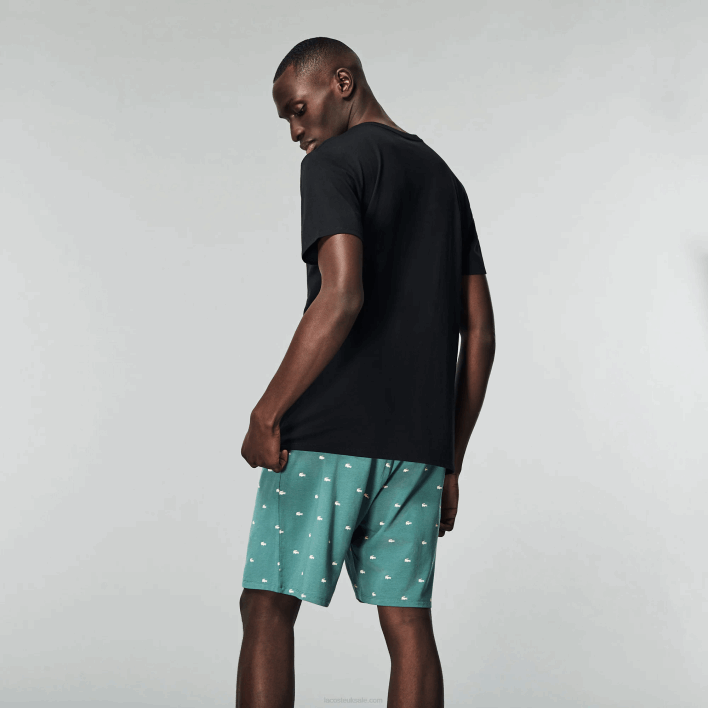 Lacoste V-Neck Cotton Lounge T-Shirt 3-Pack 646T1336 Black 031 Men