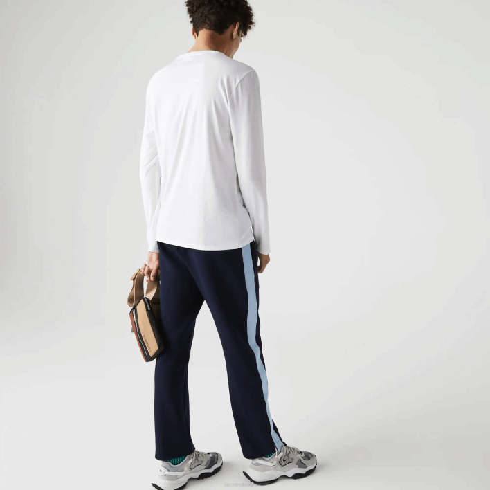 Lacoste V-Neck Lightweight Pima Cotton Jersey T-Shirt 646T675 White 001 Men