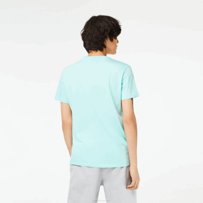 Lacoste V-Neck Pima Cotton Jersey T-Shirt 646T56 Mint LGF Men
