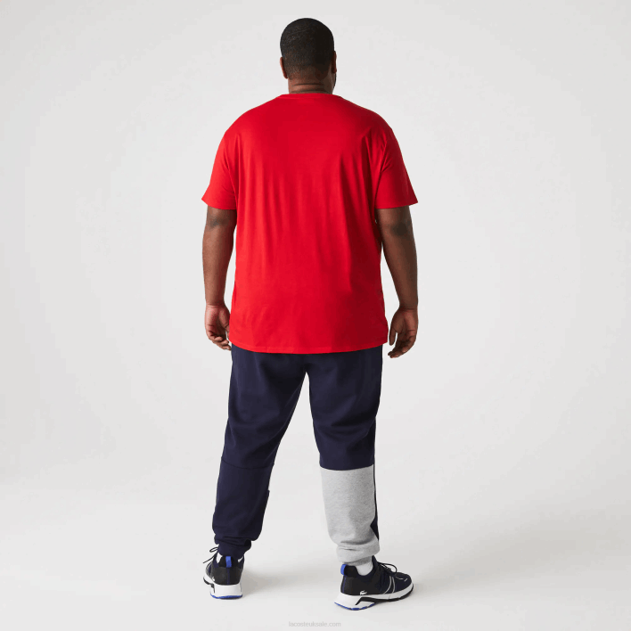 Lacoste V-Neck Pima Cotton Jersey T-Shirt 646T617 Red 240 Men