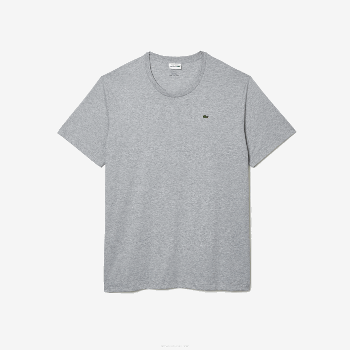 Lacoste XL Regular Fit Pima Cotton Jersey T-Shirt 646T650 Grey Chine CCA Men