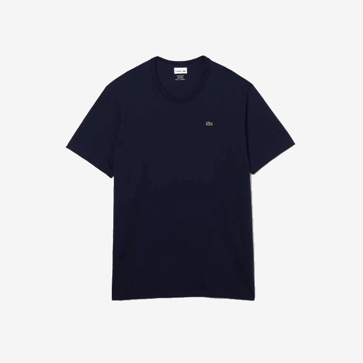 Lacoste XL Regular Fit Pima Cotton Jersey T-Shirt 646T653 Navy Blue 166 Men