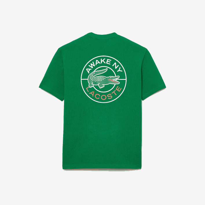 Lacoste x AWAKE NY Logo Cotton Pique T-shirt 646T892 Green MEE Men