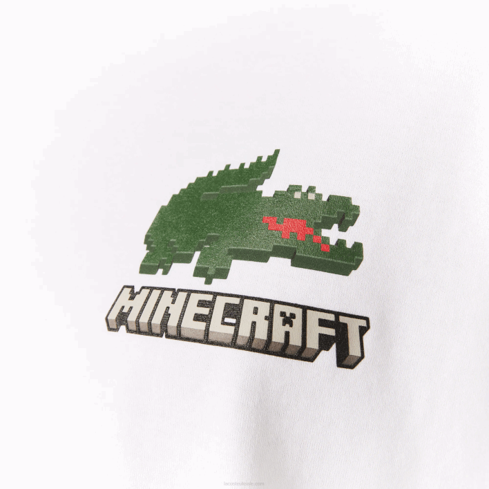 Lacoste x Minecraft Organic Cotton T-Shirt 646T939 White 001 Men