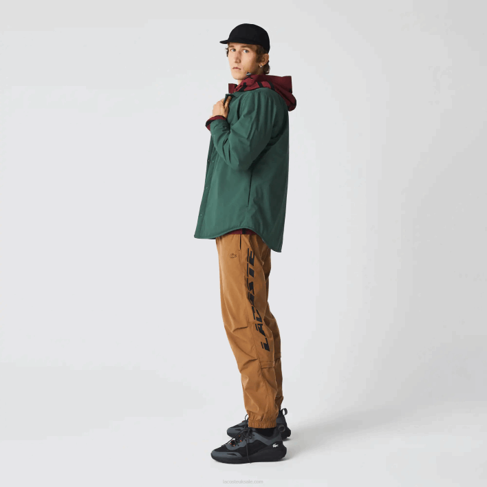 Lacoste Contrast Oversized Branding Trackpants 646T1002 Brown Z0W Men