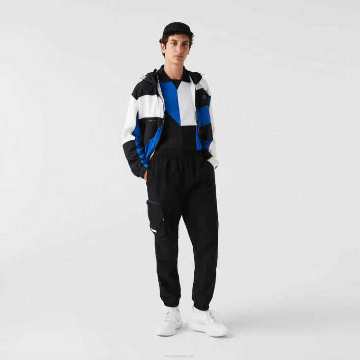 Lacoste Contrast Oversized Branding Trackpants 646T1003 Black 031 Men
