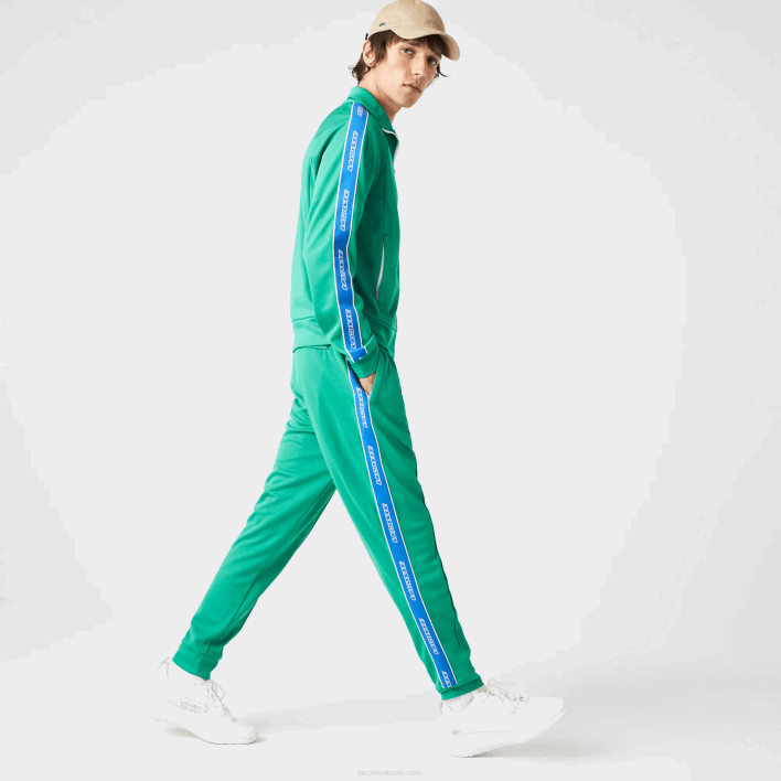 Lacoste Heritage Contrast Bands Trackpants 646T1068 Green HD2 Men