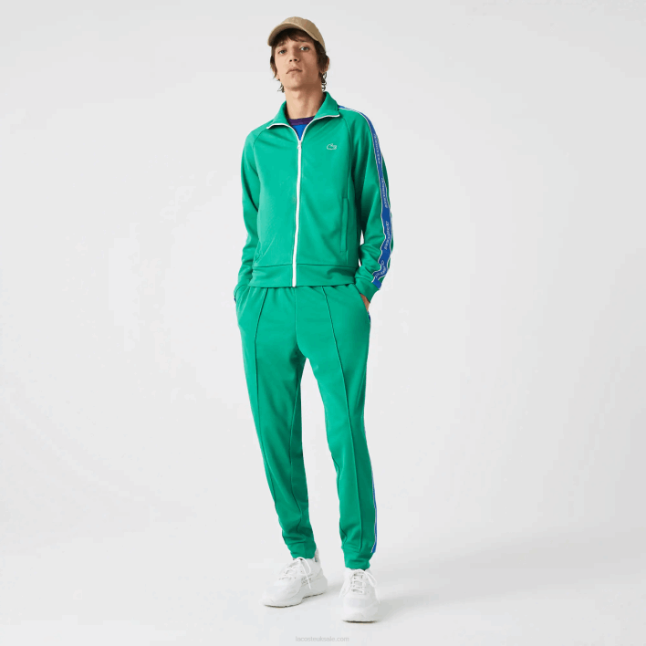 Lacoste Heritage Contrast Bands Trackpants 646T1068 Green HD2 Men