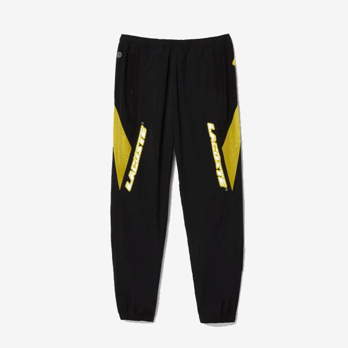 Lacoste Heritage Regular Fit Color-Block Trackpants 646T1110 Black Yellow N07 Men
