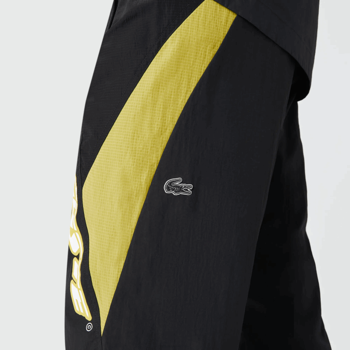 Lacoste Heritage Regular Fit Color-Block Trackpants 646T1110 Black Yellow N07 Men