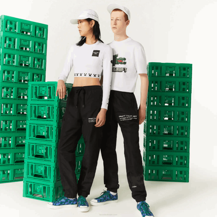 Lacoste LIVE x Minecraft Nylon Trackpants 646T1175 Black 031 Men