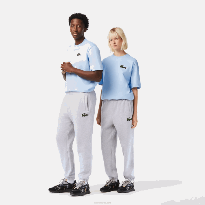 Lacoste Organic Cotton Fleece Trackpants 646T1048 Grey Chine CCA Men