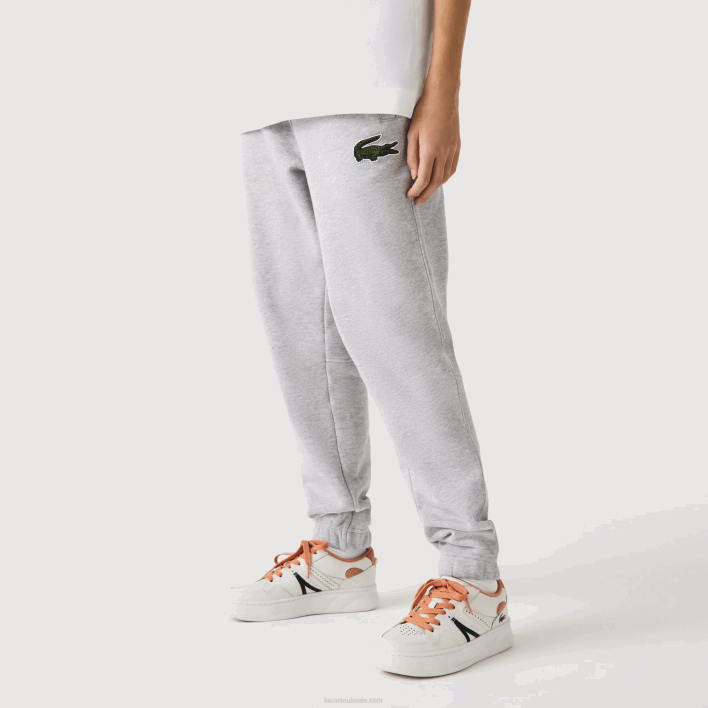 Lacoste Organic Cotton Fleece Trackpants 646T1048 Grey Chine CCA Men