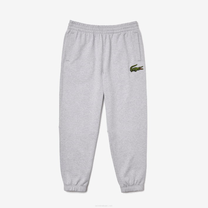 Lacoste Organic Cotton Fleece Trackpants 646T1048 Grey Chine CCA Men