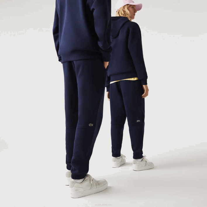 Lacoste Organic Cotton Fleece Trackpants 646T1049 Navy Blue 166 Men