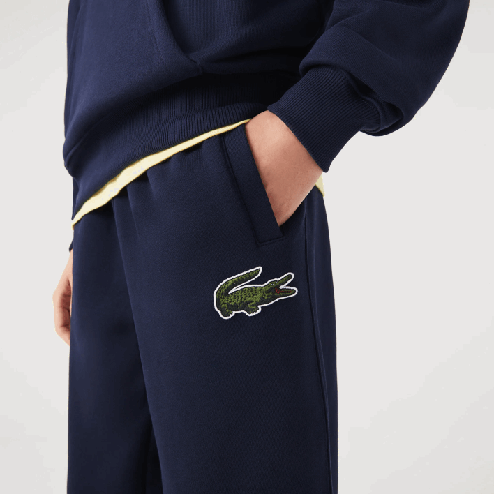 Lacoste Organic Cotton Fleece Trackpants 646T1049 Navy Blue 166 Men