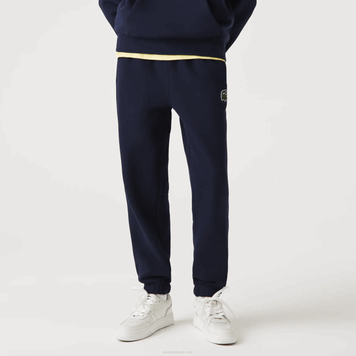 Lacoste Organic Cotton Fleece Trackpants 646T1049 Navy Blue 166 Men