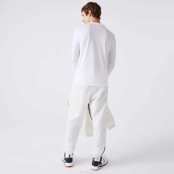 Lacoste Patchwork Water-Repellent Trackpants 646T1106 White B5L Men