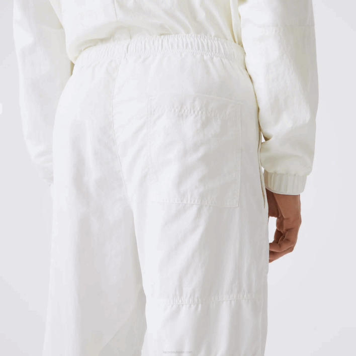 Lacoste Patchwork Water-Repellent Trackpants 646T1106 White B5L Men