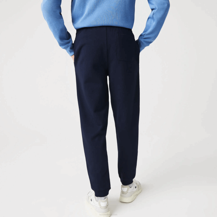 Lacoste Pennants L Badge Fleece Tracksuit Pants 646T1168 Navy Blue 166 Men