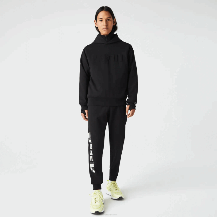 Lacoste Reflective Print Trackpants 646T1043 Black 031 Men