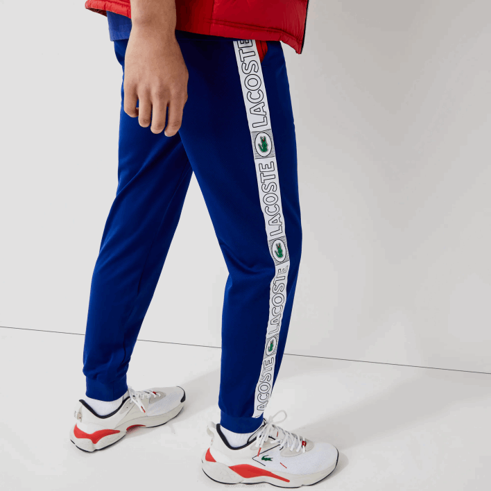 Lacoste SPORT Branded Bands Tracksuit Pants 646T1119 Blue Red White AN3 Men