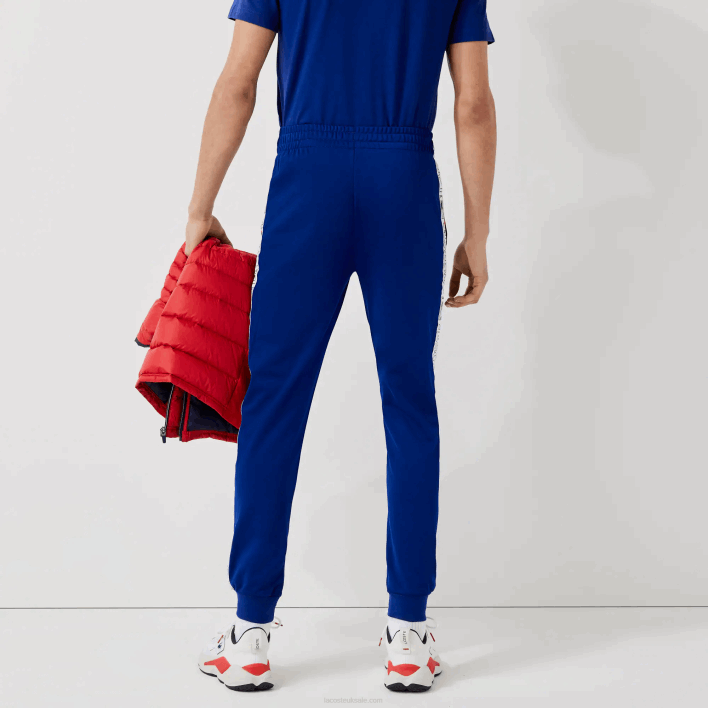 Lacoste SPORT Branded Bands Tracksuit Pants 646T1119 Blue Red White AN3 Men