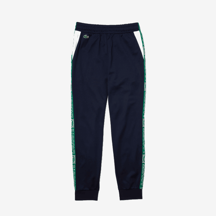 Lacoste SPORT Branded Bands Tracksuit Pants 646T1121 Navy Blue White Green FX3 Men