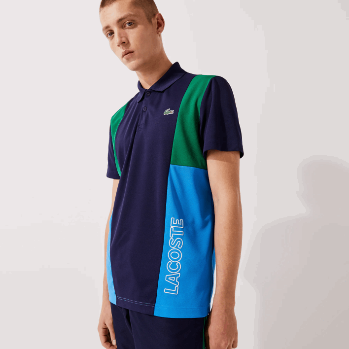 Lacoste SPORT Colorblock Bands Trackpants 646T1128 Green Navy Blue White M7Z Men