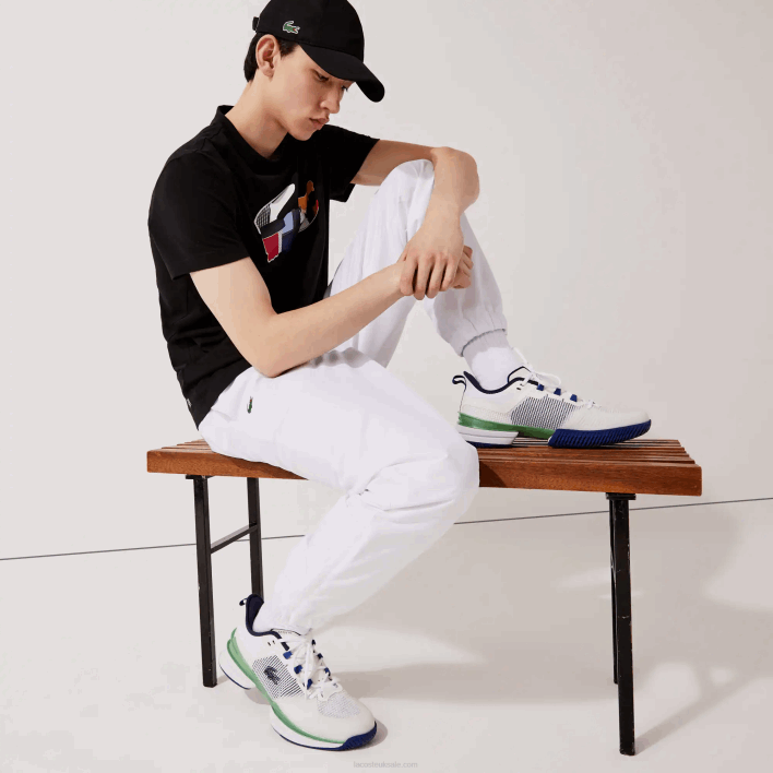 Lacoste SPORT Lightweight Fabric Tracksuit Pants 646T549 White 001 Men