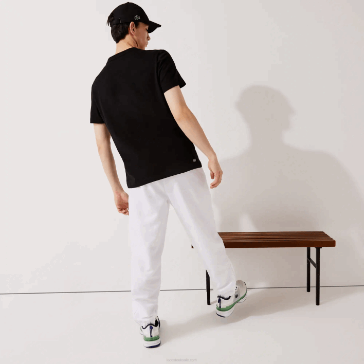 Lacoste SPORT Lightweight Fabric Tracksuit Pants 646T549 White 001 Men