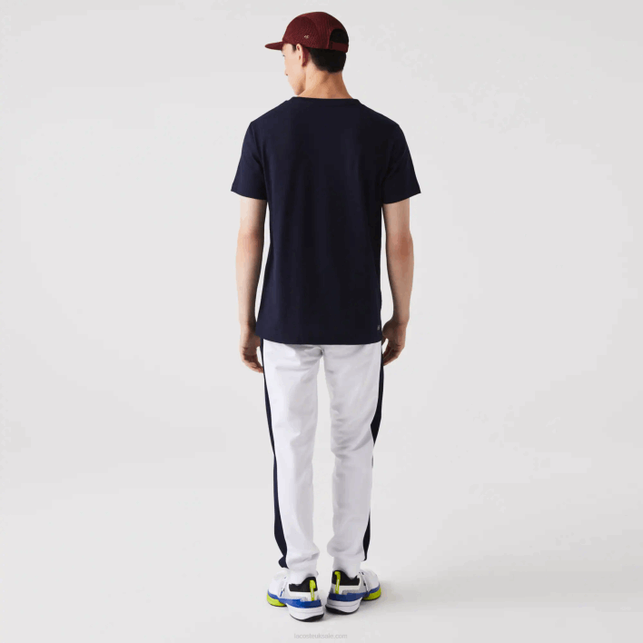 Lacoste SPORT Run-Resistant Tennis Trackpants 646T994 White Navy Blue Green 9GG Men