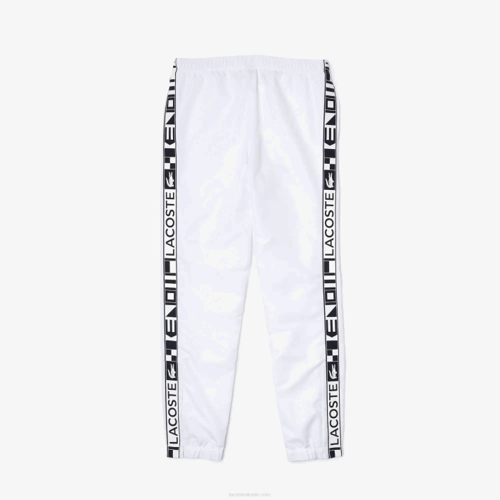 Lacoste SPORT Side Prints Tennis Trackpants 646T1088 White 001 Men