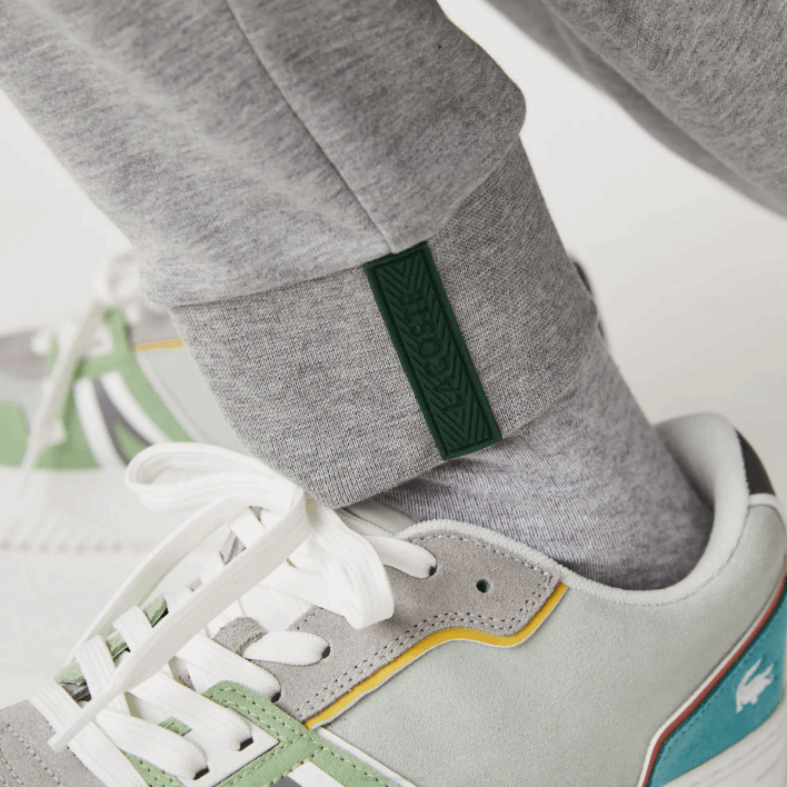 Lacoste Slim Fit Heathered Cotton Blend Tracksuit Pants 646T1005 Grey Chine 4JV Men