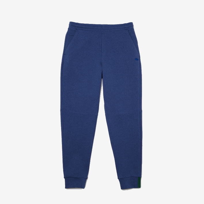 Lacoste Slim Fit Heathered Cotton Blend Tracksuit Pants 646T1140 Blue Chine HJD Men