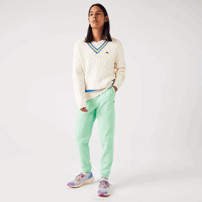 Lacoste Tapered Fit Fleece Trackpants 646T1125 Light Green 0VZ Men