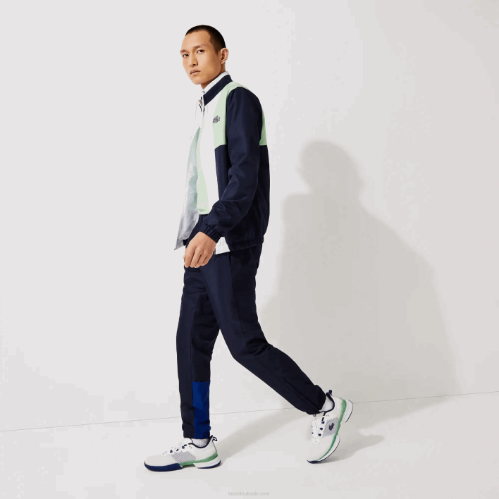 Lacoste SPORT Colorblock Tracksuit 646T1201 Green Navy Blue White CN1 Men