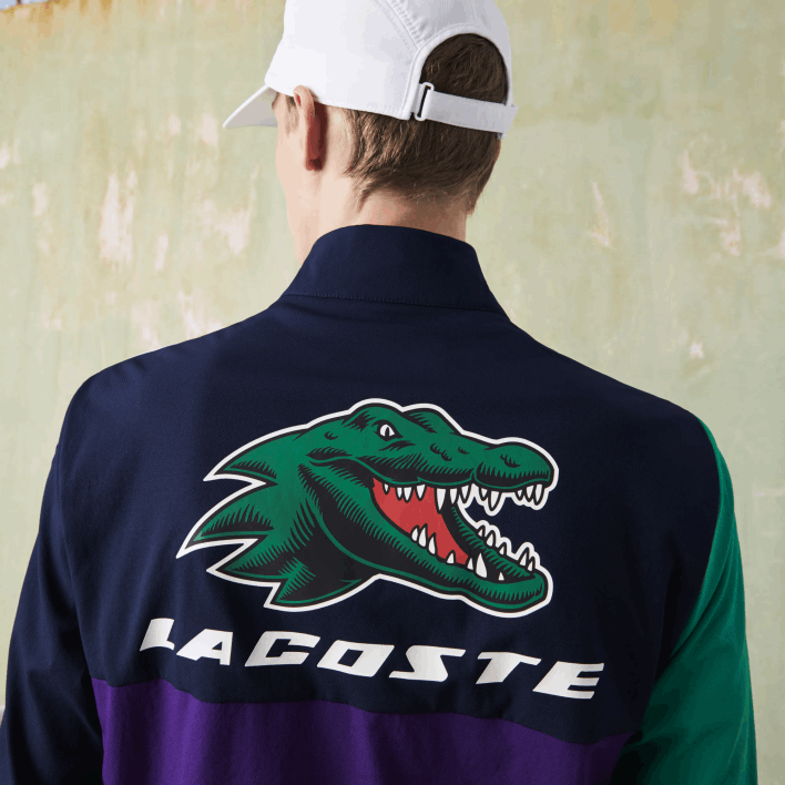 Lacoste SPORT Crocodile Print Tennis Tracksuit 646T1145 Navy Blue Green Purple White XSB Men