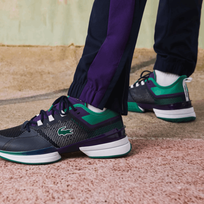 Lacoste SPORT Crocodile Print Tennis Tracksuit 646T1145 Navy Blue Green Purple White XSB Men